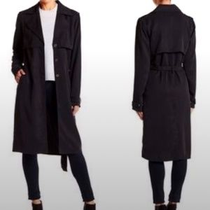 Michael Stars Trench Coat | Soft Black, Lightweight | Large